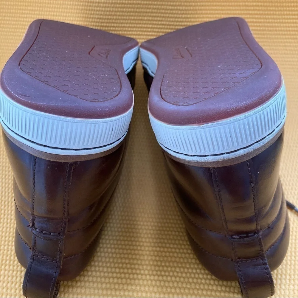 Clarks Norsen Mid Boot w/Faux-Fur Lining, Dk Brown , Leather, Sz 11.5